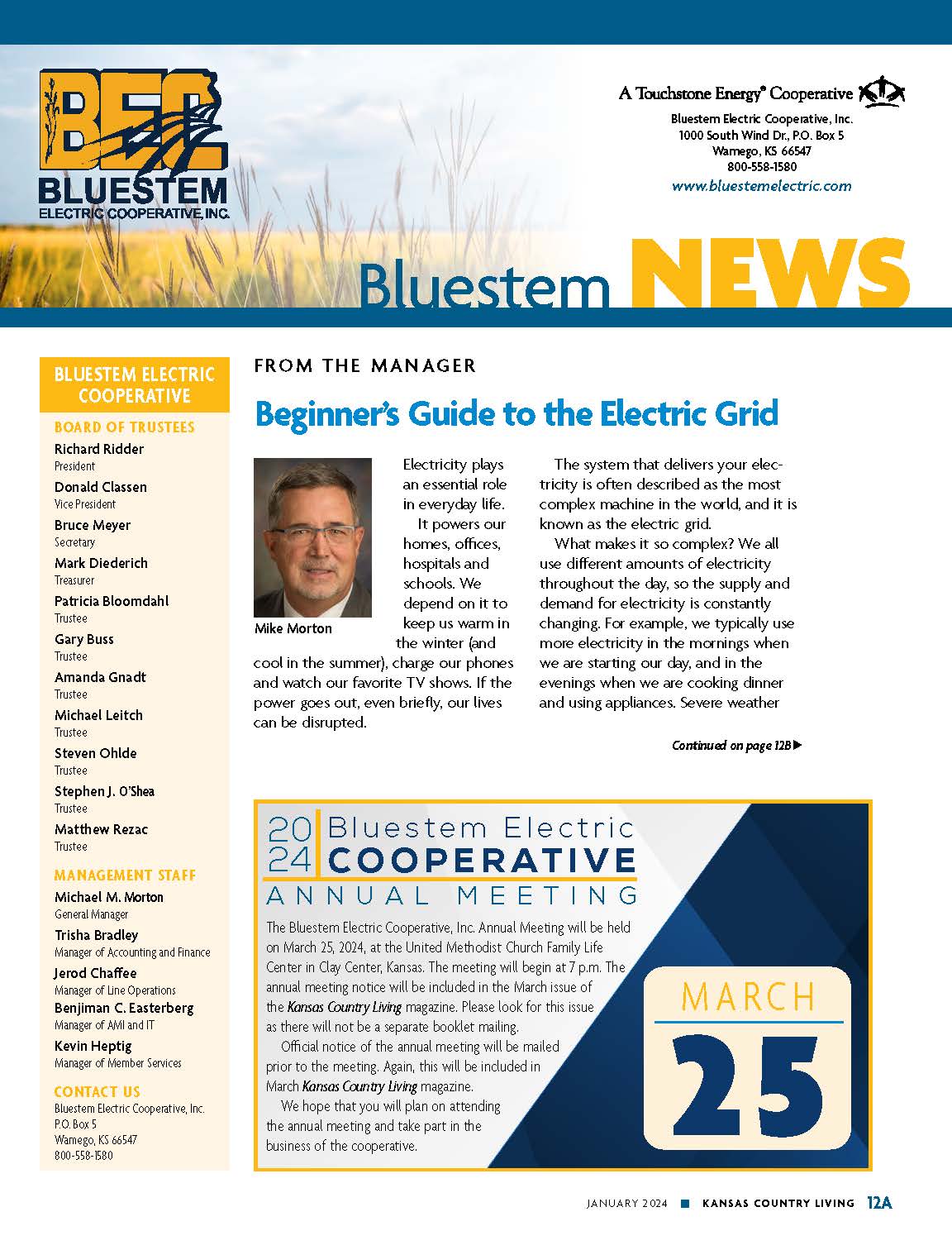 January 2024 Kansas Country Living Bluestem Electric Cooperative   KCLJAN24 BLU V4 Page 1 